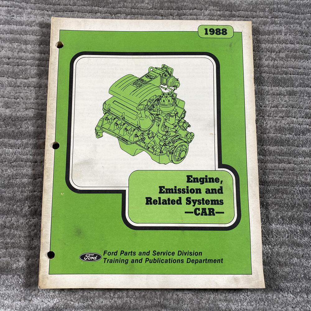 Vintage 1987 Engine Emission And Related Systems CAR Ford Service Manual PB